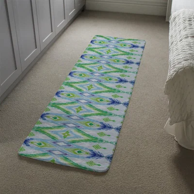The Range Ethnic Style Modern Scarf Runner Rug - Green