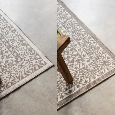 The Range Reversible Medallion Indoor & Outdoor Rug Beige - Beige / 150.0cm