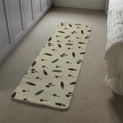 The Range Surf Board  Palm Silhouettes Runner Rug - Yellow