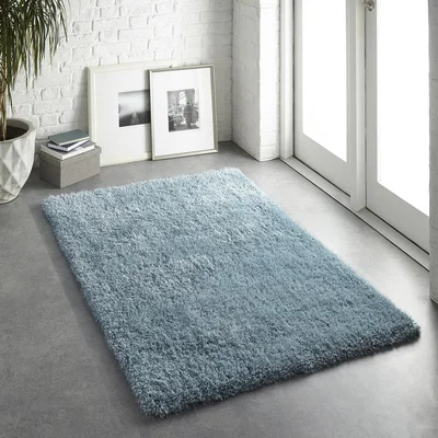 The Range Sumptuous Duck Egg 45mm Deep Shaggy Rug - Chicago - Duck Egg / 110cm