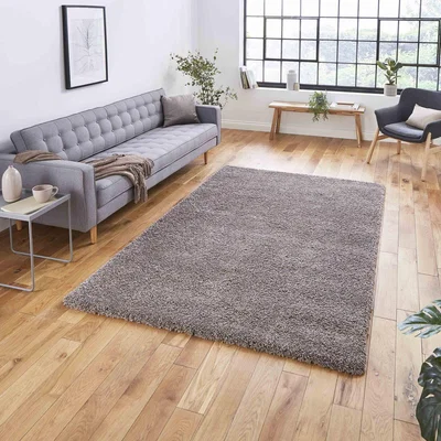 The Range Soft Cozy Non Shed 5cm Deep Beige Shaggy Rug - Beige / 120x170cm