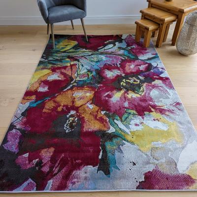 The Range Red Floral Flatweave Rug - Capella - Red / 160cm