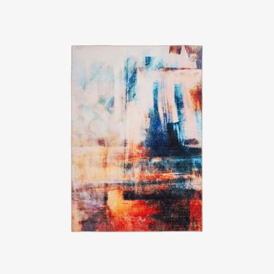 The Range Orange Abstract Washable Rug - Red, Orange / 170cm