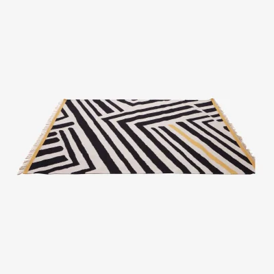 The Range Bosie Villon Black and White Rug - Black & White