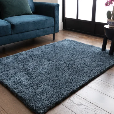 The Range Opulence Petrol Luxury Soft Shaggy Rug - Petrol / 150cm