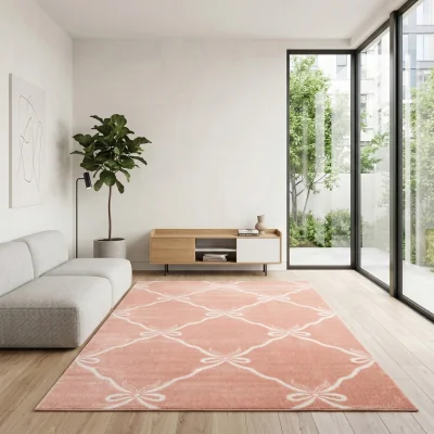 The Range Angelina Bow Rug - Pink / 160cm