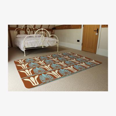 The Range Egyptian Flower Ornament Pattern Rug - Orange / 230cm