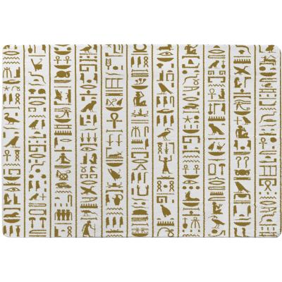 The Range Acient Egyptian Heiroglyphs Rug - Brown / 110cm