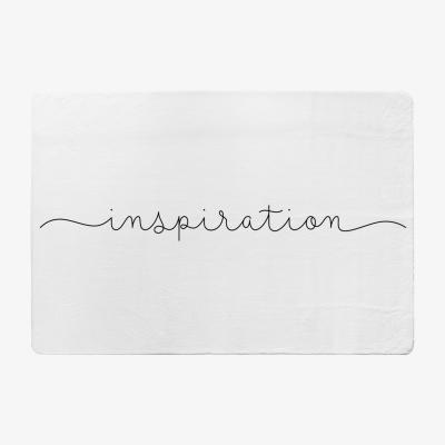 The Range Text Inspiration Designer Rug - White / 200cm