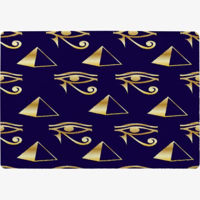 The Range Gold Pyramid  Eye Of Horus Rug - Blue / 110cm
