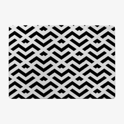 The Range Black  White Geometric Rug - Black / 230cm
