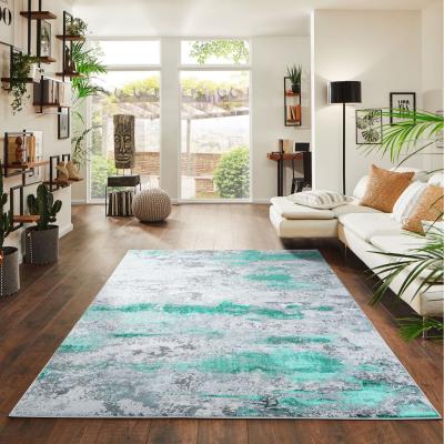 The Range Modern Emperor Thick Area Rug - Onyx Aqua / 60cm