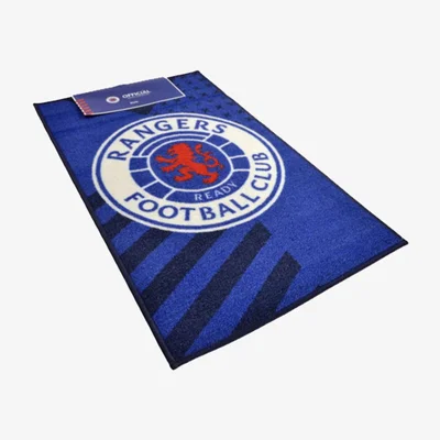 The Range Rangers FC Crest Rug - Royal Blue/White