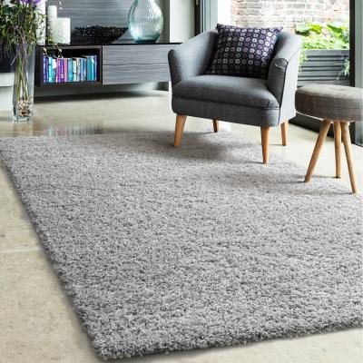 The Range Grey Cosy Soft Warm 25mm Plain Shaggy Rug - Aras - Grey / 9kg / 290cm