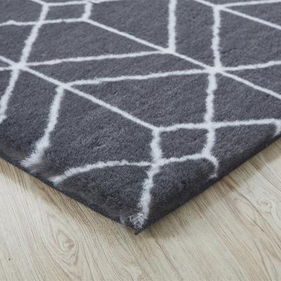 The Range Geo Hex Faux Fur Rug