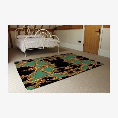 The Range Black  Green Baroque Rug - Green / 230cm