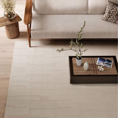 The Range Cream Minimalist Area Rug - Soft cream with neutral beige accents / 190cm