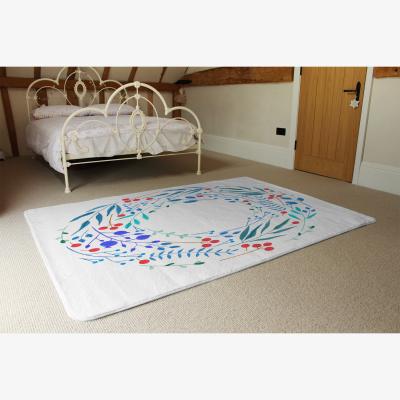 The Range Blue Decorative Reath Rug - Blue / 230cm