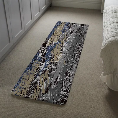 The Range Mixed Animal Print Runner Rug - Blue