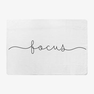 The Range Text Focus Designer Rug - White / 150cm