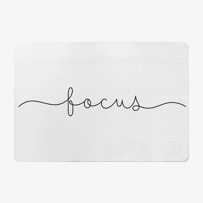 The Range Text Focus Designer Rug - White / 150cm