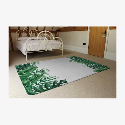 The Range Half Botanical Border Designer Rug - Green / 230cm