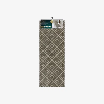 The Range Highly Absorbent Diamond Runner Mat - Brown