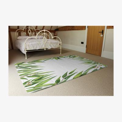 The Range Leaves Border Designer Rug - Green / 230cm