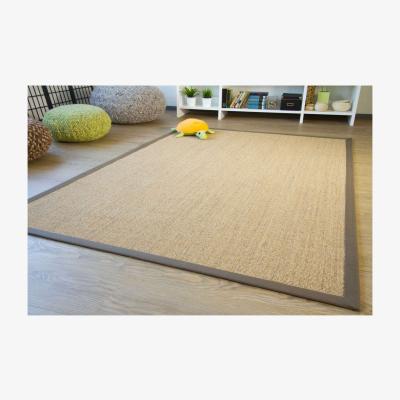 The Range Brazil Sisal Flatweave Rug  Colour Beige Border Olive - Beige / Olive / 11.87 / 250cm