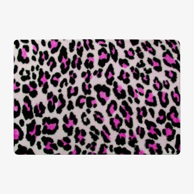 The Range Pink Fluffy Leopard Rug - Pink / 110cm