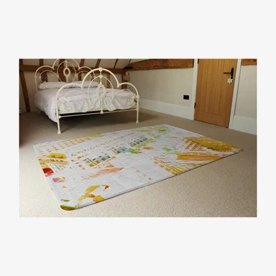 The Range London Roof Tops Orange Rug - Orange / 230cm