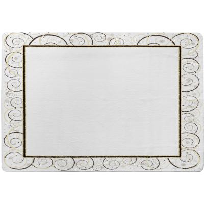 The Range Swirling Frame Rug - Gold / 110cm