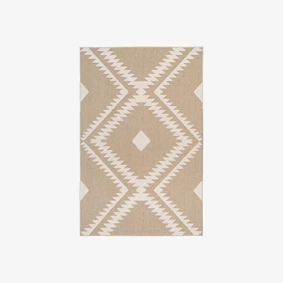 The Range Beige Aztec Loop Pile Area Rug - Beige / 150cm