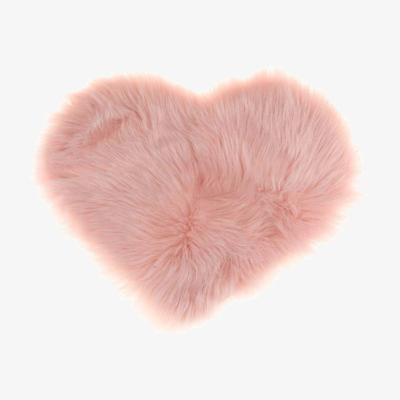The Range Heart-Shaped Shaggy Room Carpet Rug - Pink / 90cm