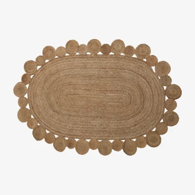 The Range Bosie Demir Oval Woven Jute Rug - Brown