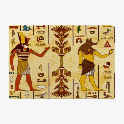 The Range Egyptian Drawings Rug - Yellow / 110cm
