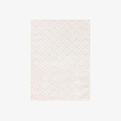 The Range Dottie Diamond Rug - White / 160cm