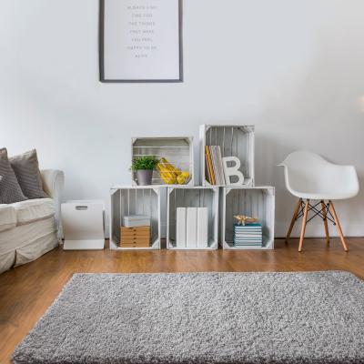 The Range Silver Deep 5cm Cosy Warm Shaggy Living Room Rug - Sande - Silver / 290cm