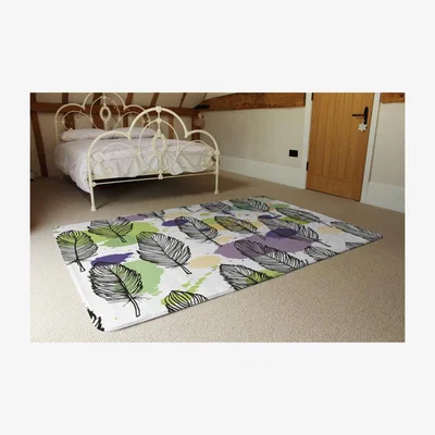 The Range Spotted Coloured Feather Rug - Green / 230cm