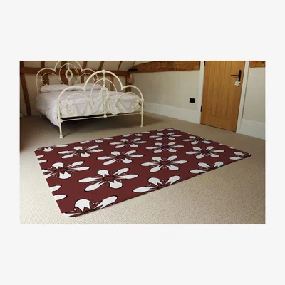 The Range Modern Decorative Floral Pattern Rug - Red / 230cm