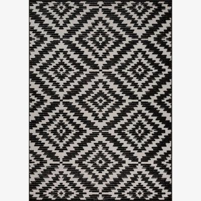 The Range Outdoor Geometric Rug  - Black Charcoal / 235cm