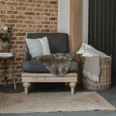 The Range Rectangular Braided Jute Rug - neutral / Large