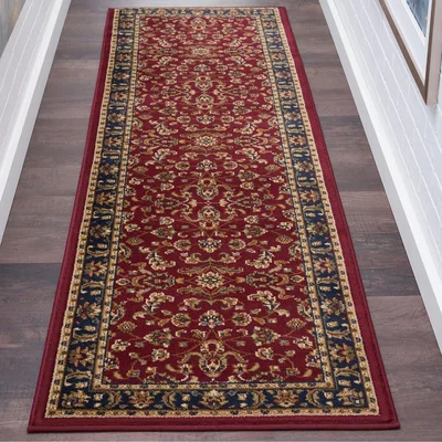 The Range Senses 90 Vintage Turkish Area Rugs Traditional Carpet - 80x220cm - Red