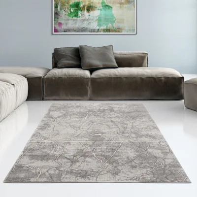 The Range The Rugs Montana Modern Organic Nature-Inspired Design Rug - Grey