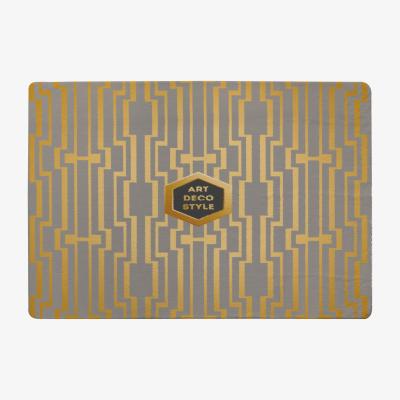 The Range Art Deco Style Rug - Gold / 110cm