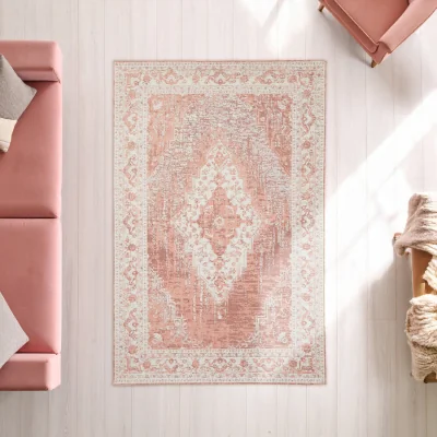 The Range Bosie Morvi Small Pink Rug - Pink