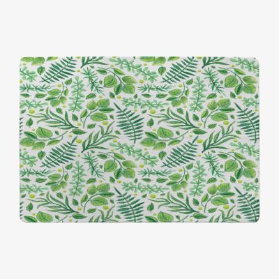 The Range Mixed Green Leaves Rug - Green / 110cm