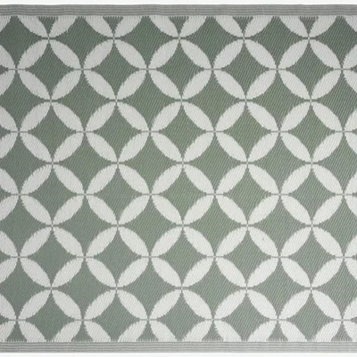 The Range Outdoor Circles Camping Rug Mat - Green & White