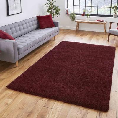 The Range Soft High Density Ruby Red Shaggy Rug - Ruby / 290cm