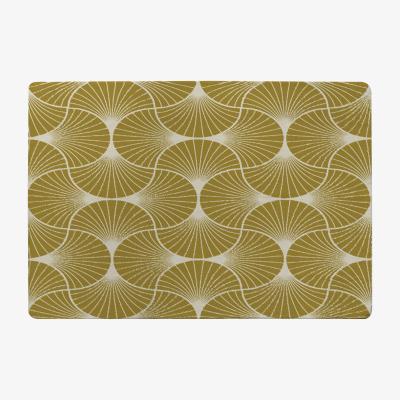 The Range Geometric Shells Rug - Gold / 110cm